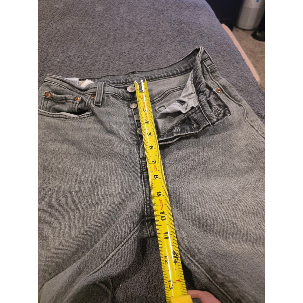 Levi's Premium 501 Original Fit Jeans Womens 26x26 Gray Black Wash Button Fly - Picture 14 of 16